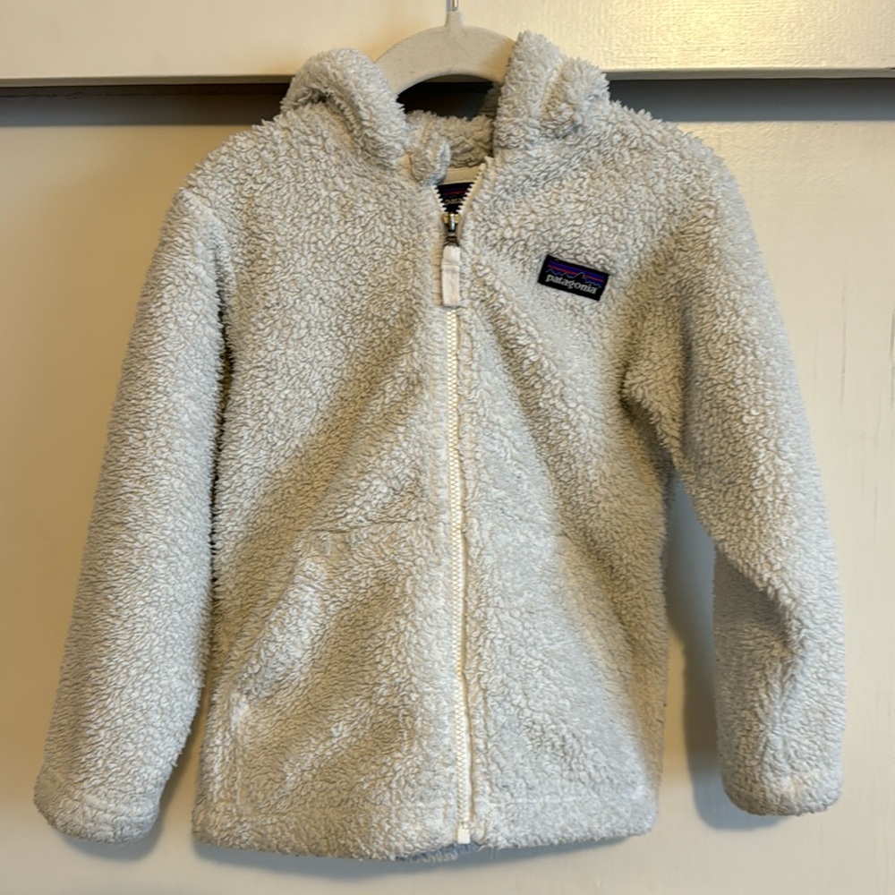 Patagonia Baby Furry Friends Fleece Hoody 4T Birch White